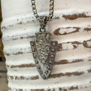 NEW *CLEARANCE* Hammered Arrowhead Western Necklace – 21" Chain – Men's
